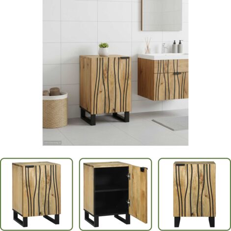 Armadio per lavabo -  Armadio per Lavabo da Bagno con porta Marrone 38 x 33,5 x 58 cm
