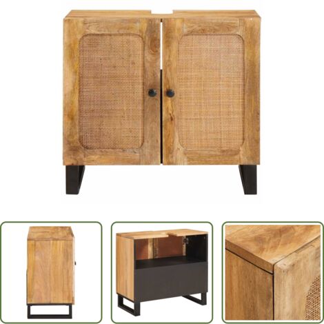 Armadio per lavabo - Armadio per Lavabo da Bagno con porta Marrone 62 x 33 x 58 cm