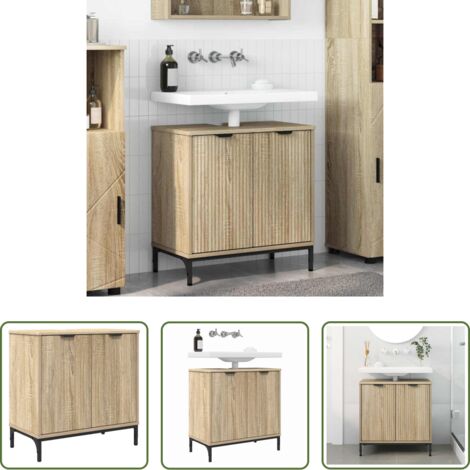 Armadio per lavabo -  Armadio per Lavabo da Bagno Rovere Sonoma 60,5 x 33,5 x 61 cm
