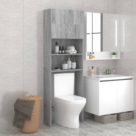 Mobile lavatrice 63x24x187 cm mobile alto MDF grigio scuro ML-DESIGN