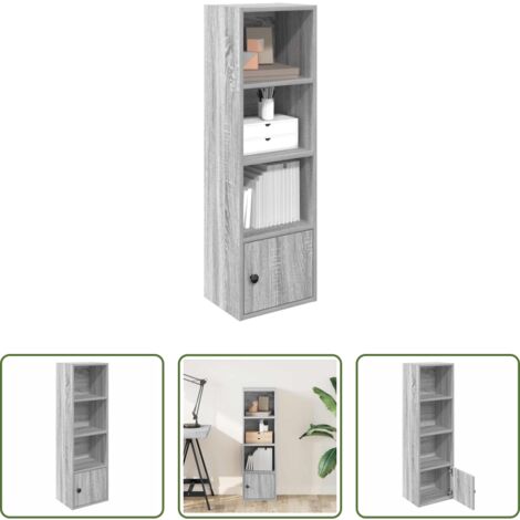 Armadio per libri -  Libreria Grigio Sonoma 31x24x102 cm in Legno Multistrato