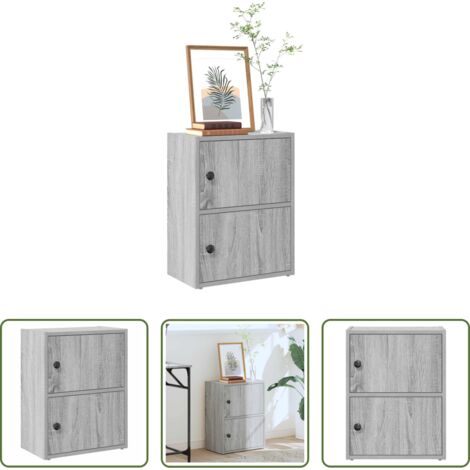 Armadio per libri -  Libreria Grigio Sonoma 40x24x52 cm in Legno Multistrato