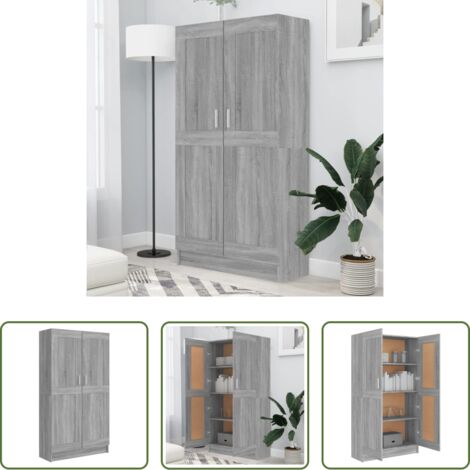 Armadio per libri -  Libreria Grigio Sonoma 82,5x30,5x150 cm in Legno Multistrato
