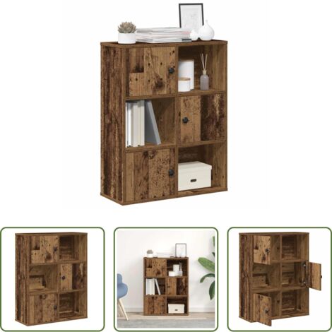 Armadio per libri -  Libreria Legno Vecchio 60x24x76,5 cm in Legno Multistrato