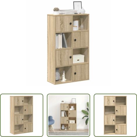 Armadio per libri -  Libreria Rovere Sonoma 60x24x101,5 cm in Legno Multistrato