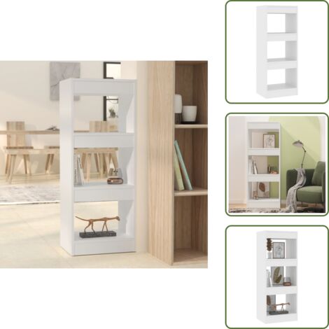 Armadio per libri - vidaXL Libreria/Divisorio Bianco 40x30x103 cm in Truciolato - Libreria per DVD
