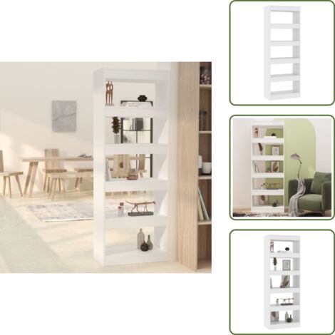 Armadio per libri - vidaXL Libreria/Divisorio Bianco 60x30x166 cm in Truciolato - Libreria per DVD