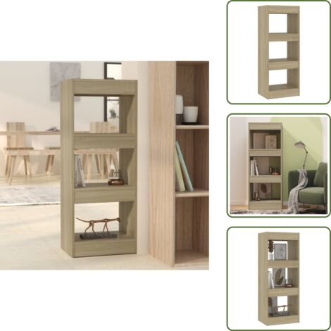 Armadio per libri - vidaXL Libreria/Divisorio Rovere Sonoma 40x30x103 cm in Truciolato - Divisorio per corridoio