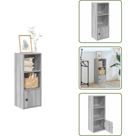 Armadio per libri - vidaXL Libreria Grigio Sonoma 31x24x77 cm in Legno Multistrato - Libreria per collezioni