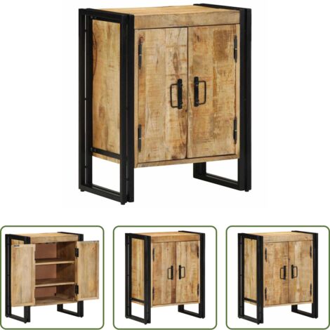Armadio per scarpe marrone -  Mobile per scarpe con porta Marrone Legno massello di mango