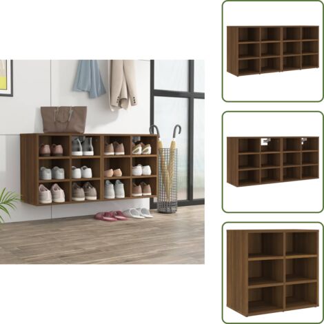 Armadio per scarpe - vidaXL Scarpiere 2 pz Rovere Marrone 52,5x30x50 cm - Armadietto per scarpe marrone