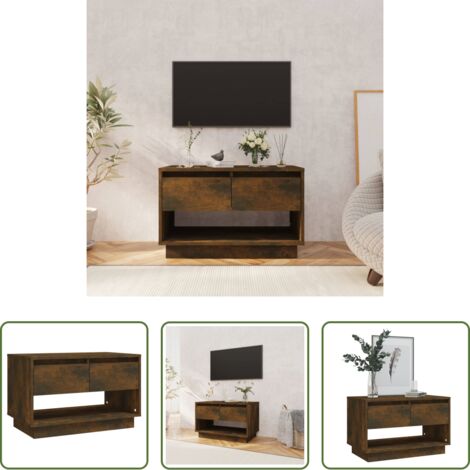 Armadio per stereo -  Mobile TV Rovere Fumo 70x41x44 cm in Truciolato