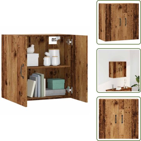 Armadio per TV - vidaXL Armadietto a Muro Legno Vecchio 60x31x60 cm in Truciolato - Armadio per archiviazione