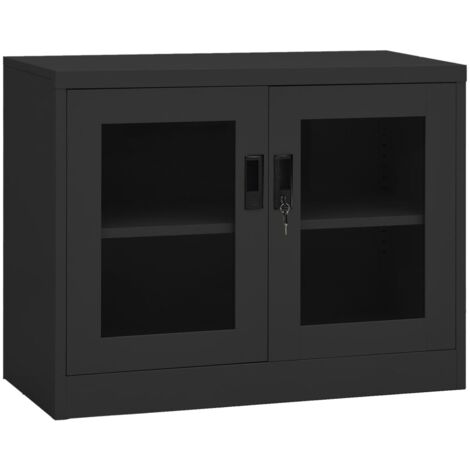 Armadio per Ufficio Antracite 90x40x70 cm in Acciaio vidaXL