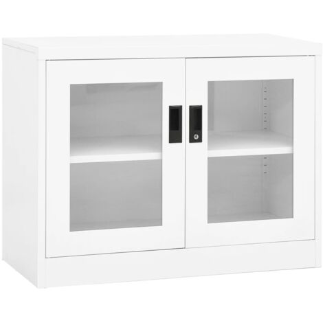Armadio per Ufficio Bianco 90x40x70 cm in Acciaio vidaXL