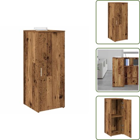 Armadio per ufficio - vidaXL Mobile Portaoggetti Legno Antico 40x45x103,5 cm in Truciolato - Armadio per ricevimento