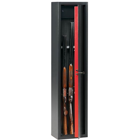 Armadio portafucili 5 posti 31,5x22x138 cm con tesoretto interno portamunizioni serie Technosafe