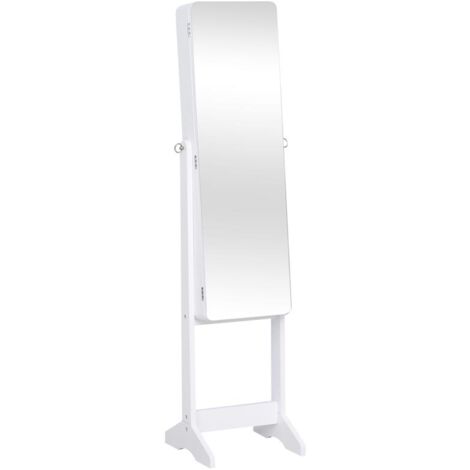 ARMADIO PORTAGIOIE CON SPECCHIO CON LUCI LED 30X146X36CM BIANCO