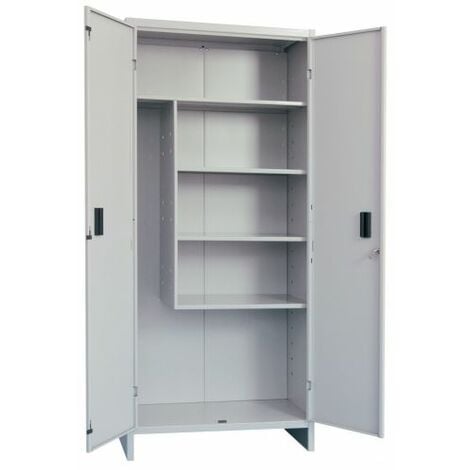 DMORA - Armadio Portascope Da Esterno O Interno, Mobile A 3 Ante E 3  Ripiani In Polipropilene, 100% Made In Italy, Cm 102x37h169, Colore Grigio  Chiaro - ePrice