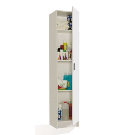 Armadio portascope 37x37x180h cm con 1 anta bianco opaco - Giacinto