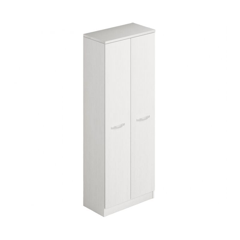 Abitare - Armadio portascope 180 cm con due ante in legno bianco - Vicenza