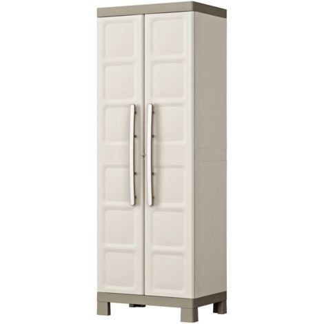 armadio portascope keter "excellence" in resina beige, 65x45x182 cm
