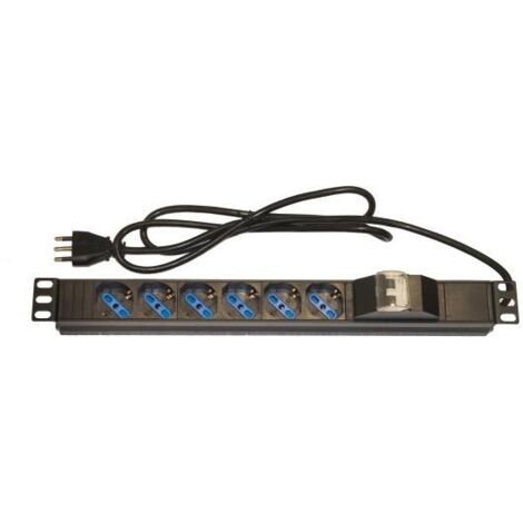 Armadio Rack Multipresa 6 Prese 19" Tripolari/Schuko Magnetotermica