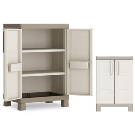 ARMADIO RESINA KETER EXCELLENCE BASSO L65 P45 H97CM BEIGE/TORT