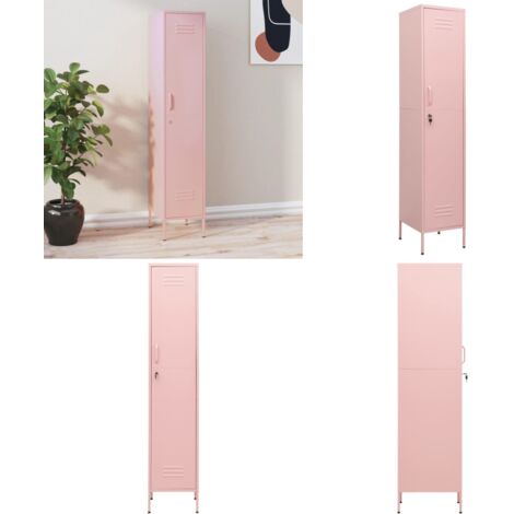 Armadio Rosa 35x46x180 cm in Acciaio - Armadio rosa - Armadio moderno