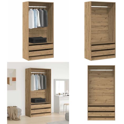 Armadio Rovere Artigianale 100x50x200 cm in Legno Multistrato - Armadio rovere artigianale - Armadio guardaroba