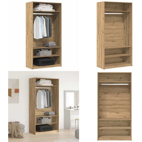 Armadio Rovere Artigianale 100x50x200 cm in Legno Multistrato - Armadio rovere artigianale - Armadio guardaroba