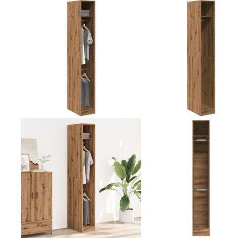 Armadio Rovere Artigianale 30x50x200 cm in Legno Multistrato - Armadio con scomparti - Armadio per ingresso