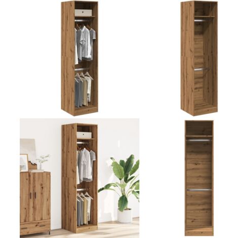 Armadio Rovere Artigianale 50x50x200 cm in Legno Multistrato - Armadio con scomparti - Armadio per ingresso