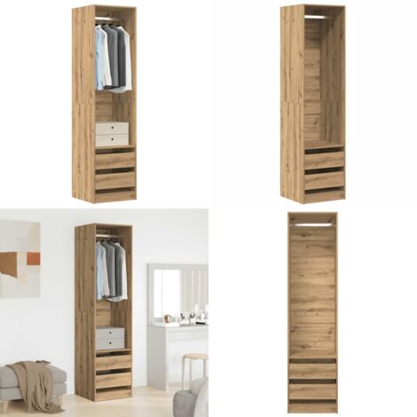 Armadio Rovere Artigianale 50x50x200 cm in Legno Multistrato - Armadio rovere artigianale - Armadio con scaffale