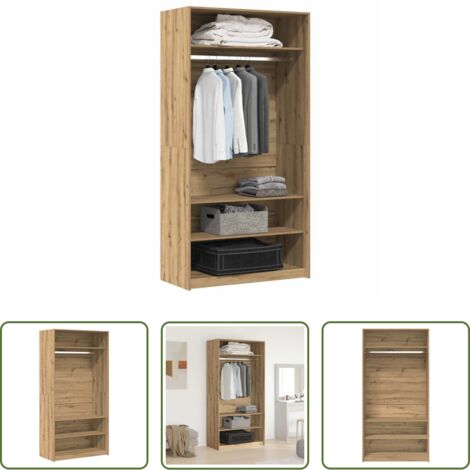 Armadio rovere artigianale -  Armadio Rovere Artigianale 100x50x200 cm in Legno Multistrato