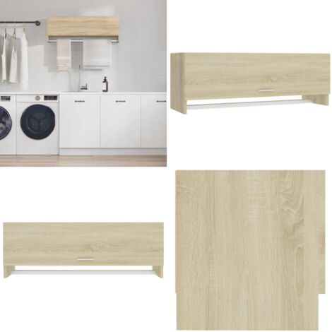 Armadio Rovere Sonoma 100x32,5x35 cm in Legno Multistrato - Armadio rovere sonoma - Armadio per indumenti