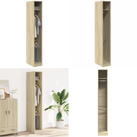 Armadio Rovere Sonoma 30x50x200 cm in Legno Multistrato - Armadio con scomparti - Armadio da ingresso