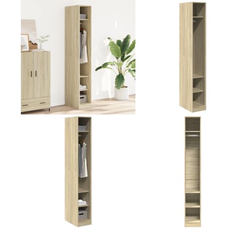 Armadio Rovere Sonoma 30x50x200 cm in Legno Multistrato - Armadio rovere sonoma - Armadio guardaroba