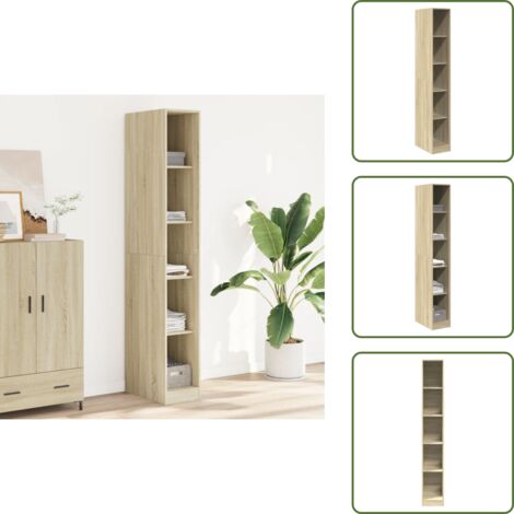 Armadio rovere sonoma - vidaXL Armadio Rovere Sonoma 30x50x200 cm in Legno tecnico - Armadio con design minimalista