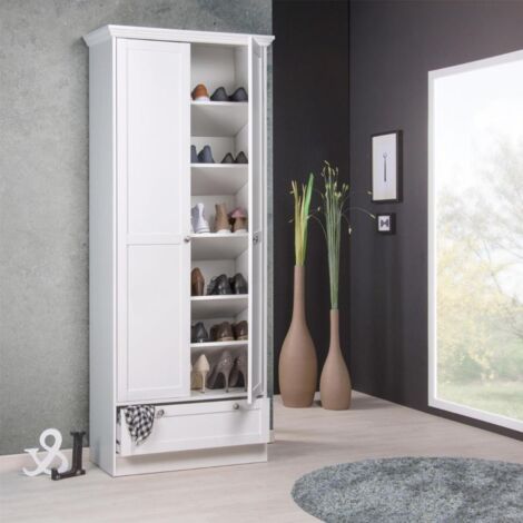 Armadio scarpiera bianco 80x39x200