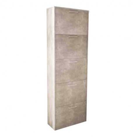 Armadio scarpiera con 5 ripiani a ribalta, alta 172 cm.
