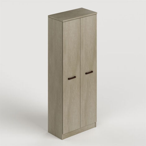 Armadio scarpiera multiuso argilla due ante con portascope cm h182x71x38