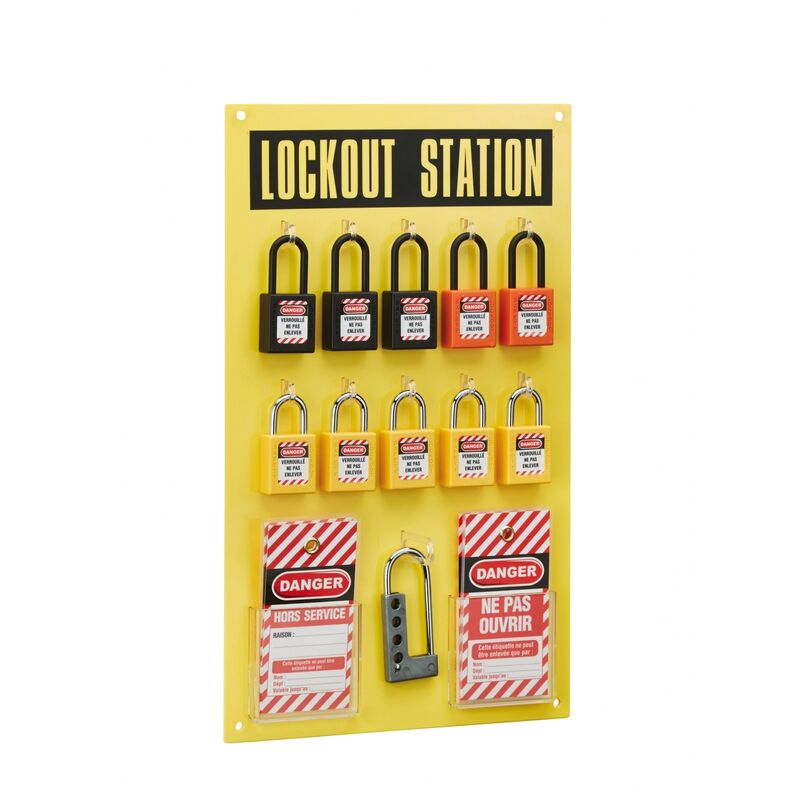 Armadio procedurale senza porta, capacità 10 lucchetti, Lockout Tagout loto Thirard