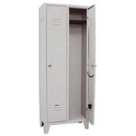 ARMADIO SPOGLIATOIO A DUE POSTI MONTATO - CM.66X33X180H.