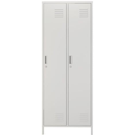 Armadio spogliatoio metallico 2 posti in Ferro lamiera verniciata 180X69 CILVANI