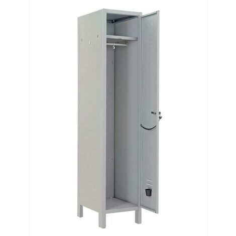 Armadio Spogliatoio Sporco/Pulito 1 Posto con Ripiano 36x35x180H cm Grigio RAL7035