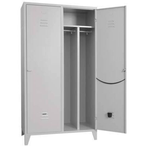 Armadio Sporco Pulito Montato Prometal Verniciato Grigio Posti 2 - H.Mm 1795- Mm  680X500 - 1 Pz