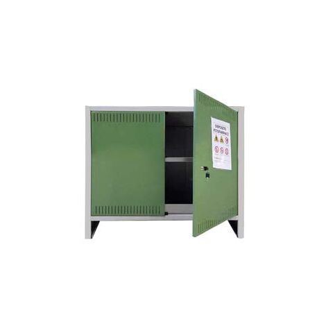 ARMADIO STOCCAGGIO FITOSANITARI A DUE ANTE CM.80H.  cm.100x40x80h, smontato    PROMETAL