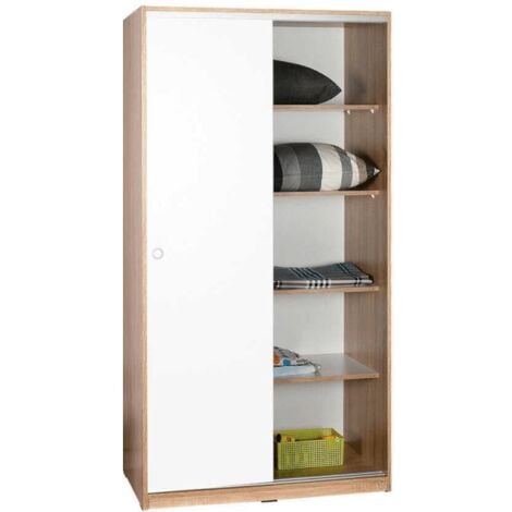 Armadio SWD4352023 tuttopiani sonoma bianco con ante scorrevoli