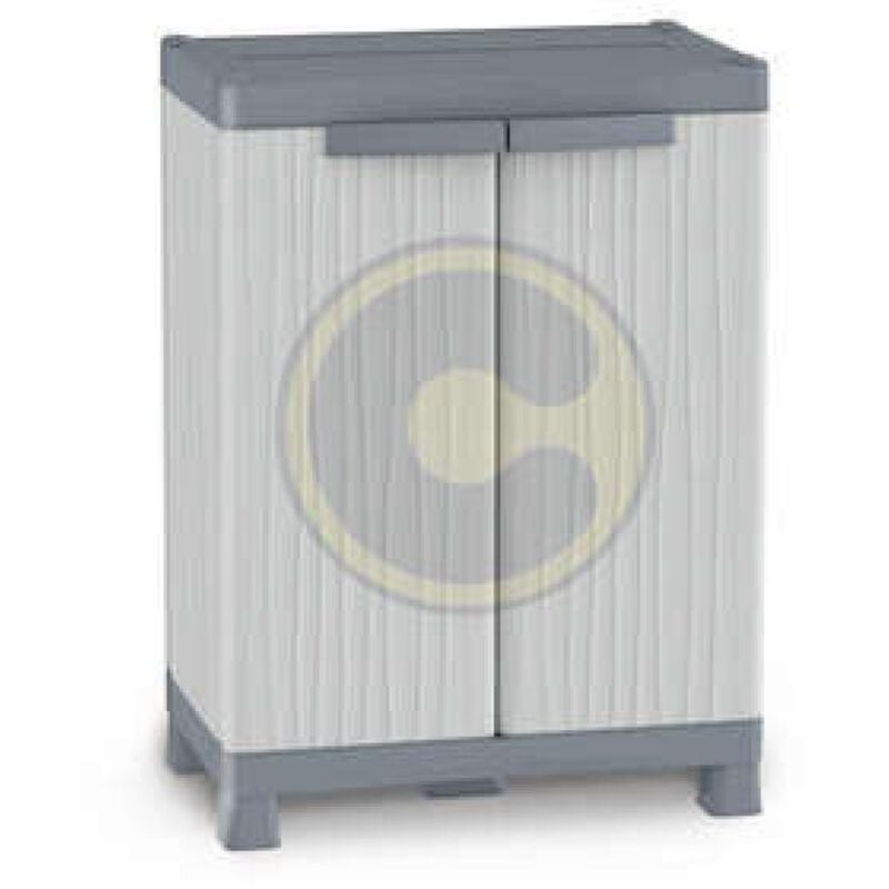 Armadio Wave con 2 ante 2 ripiani cm 70x44x98h resina antiurto - Terry